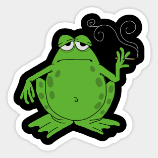 Smoking toad frog Sticker